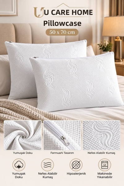Ucarehome Waterproof Zippered Premium Pillow Protector (50X70 cm)