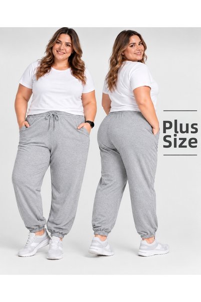 DAXİS Sportwear Company Women's Elastic Waisted Plus Size Track Pants