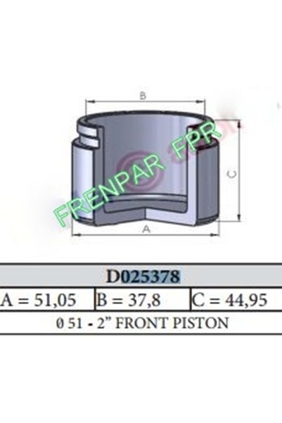 FPR Fren Kaliper Pistonu Ön Toyota Corolla 1.3