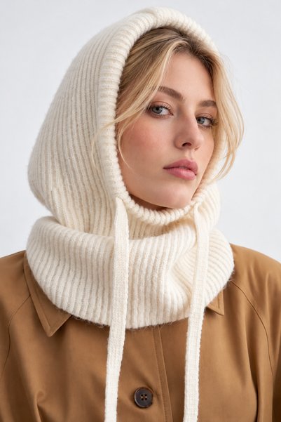 VEGA MODA Ayarlanabilir Triko Kalın Örgü Başlık, Balaclava, Triko Başlık, Ber...