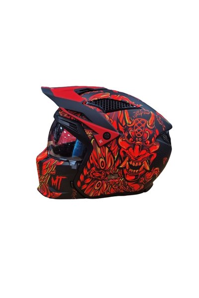 MT Kask Mt Street Fıghter Sv Hellısh B5 Mat Siyah-Neon Turuncu