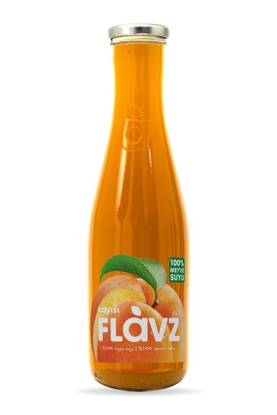 FLAVZ %100 Kayısı Suyu 640 ml Cam Şişe İlave Şeker İçermez