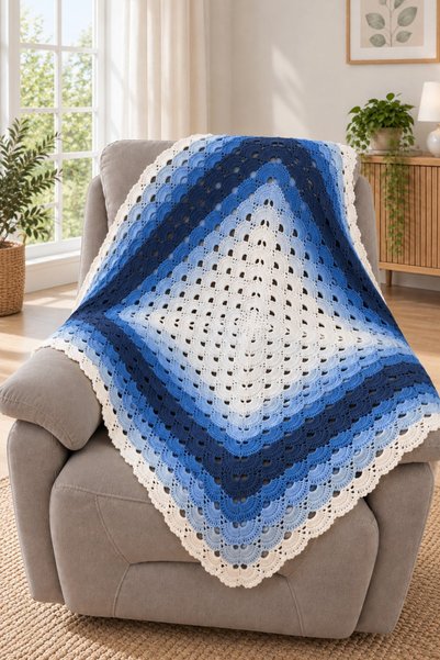 nftart.design Virus Hand Knitted Sofa Shawl & Knee Blanket & TV Blanket