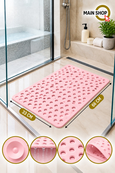 MAİN SHOP Anti-Slip Mat for Bathroom and Shower Cabin with Suction Cups, Bath...