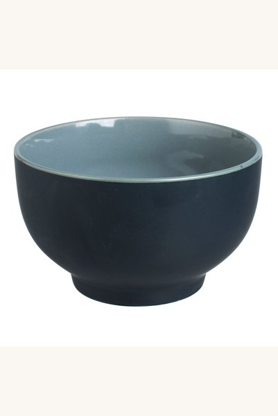 Comerivo Bol ceramic de servire, exterior mat antracit și interior lucios gri...