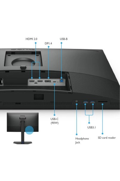 BENQ Monitor Consumer SW272QN, 27", 2560 x 1440 pixeli, Black, 3 ani Garantie