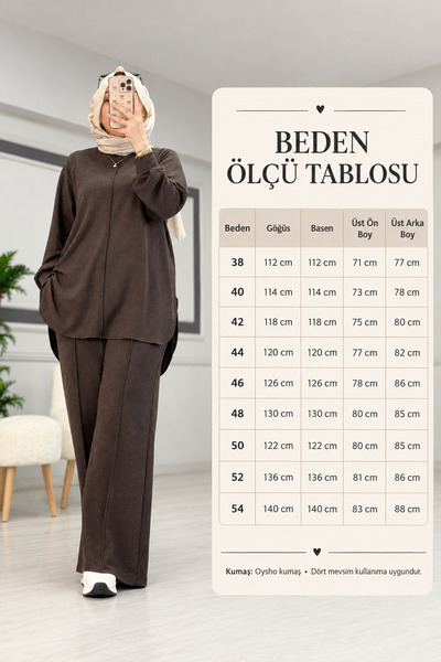 Butik Kardelen Sewn Detailed Sports Suit Brown