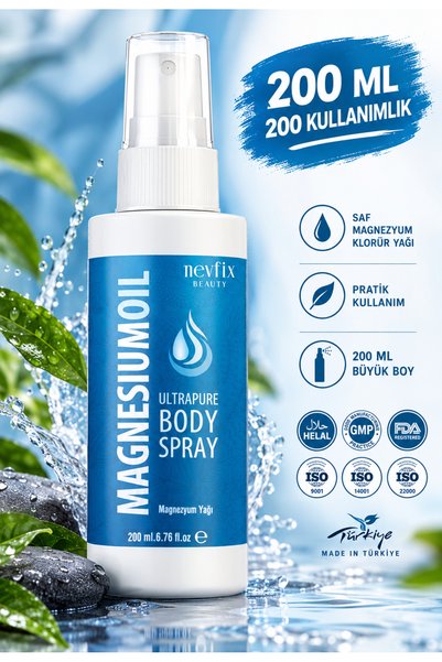 Nevfix Beauty Magnesium Oil 200 ml Made in Turkey