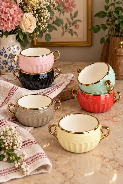 CASA DE BELLA MADİSON RENGARENK 6LI KASE SETİ 16CM 350ML