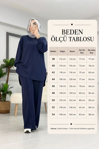 Butik Kardelen Sewn Detailed Sports Suit Navy Blue