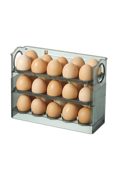 awwaline Suport organizator oua pentru frigider, verde, capacitate 30 oua, 26...