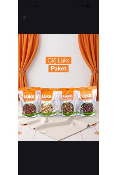 lüks kuruyemiş ÇİĞ LÜKS PAKET