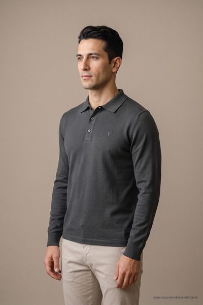 Maccali Guler polo cu mânecă lungă pentru bărbați, cu mânecă lungă, tricou