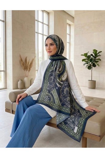 Altınoluk Tekstil شال قطني ناعم بنقشة "دولتشي فيتا" من سلسلة "بايسلّي".