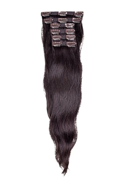 HalitCan HairKing Birinci Kalite Doğal 60 Cm 6 Parça Çıt Çıt (100 Gr) %100 Ge...