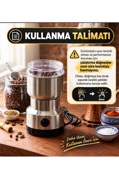 Janva Elektrikli Kahve Keten Tohumu Baharat Öğütücü 4 Bıçak 630 W