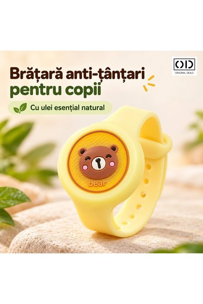 ORIGINAL DEALS Bratara Anti-Tantari pentru Copii cu LED, Ajustabila, Ulei Ese...