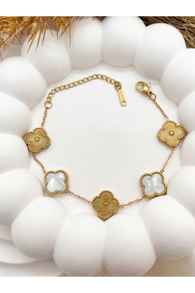 DSTSTORE Van Cleef Model Special Series Gold Steel Bracelet