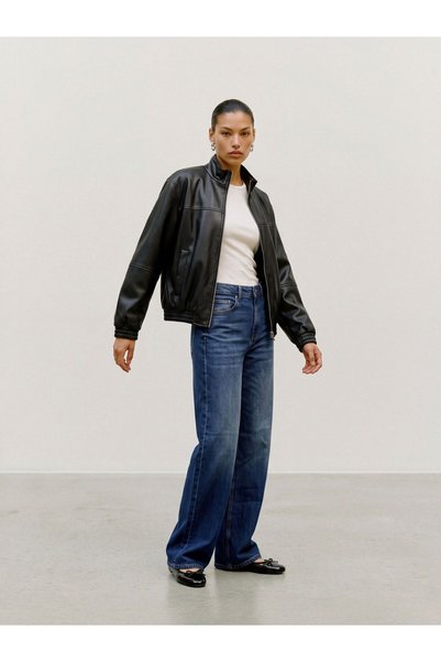 Vero Moda Weit geschnitten VMMANDY-STRETCH Hohe Taille Weiter Beinschnitt Jeans