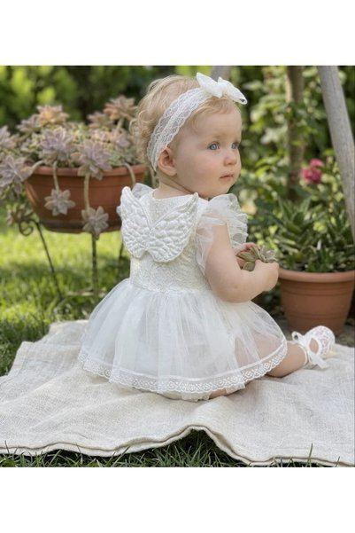 Zuzu فستان Angel Angel Winged Baby Mevlüt للعطلات