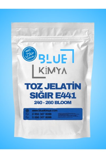 Blue Kimya Toz Jelatin %100 Saf - Sığır 240Bloom 100 gr