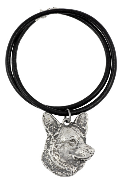 Art - Dog Cardigan Welsh Corgi - Colier cu câine, pandantiv placat cu argint ...