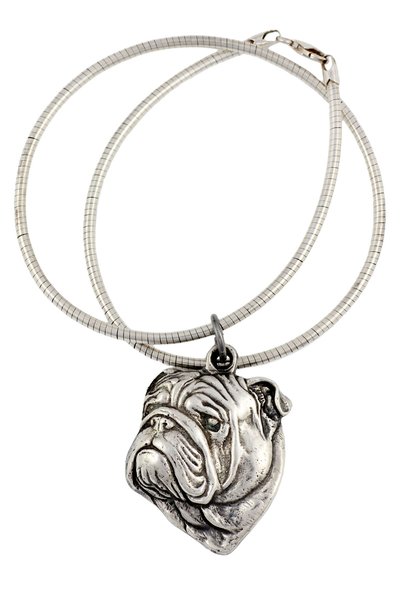 Art - Dog Bulldog, Bulldog Englez - Colier pentru câini, bijuterii unice pent...