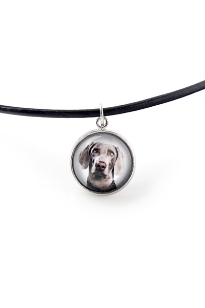 Art - Dog Weimaraner, Grey Ghost - pandantiv colier cu fotografia ta, lucrat ...
