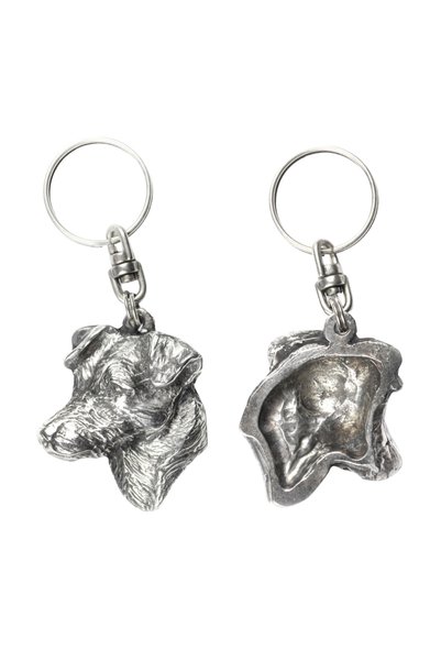 Art - Dog Jack Russell Terrier - Pandantiv câine placat cu argint, decorațiun...