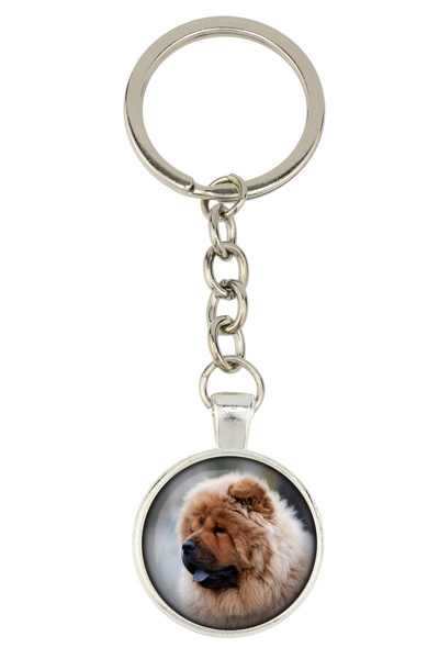 Art - Dog Chow Chow - breloc cu fotografia ta, decorațiune pentru chei, panda...