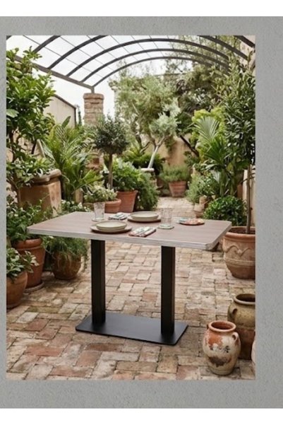 IN HOME STORE Modern Design Rectangular Dining Table with Elegant Brown Color