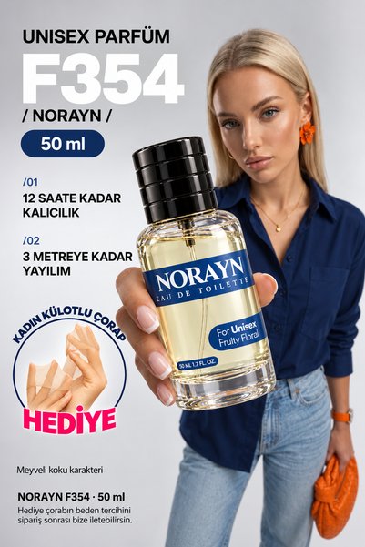 norayn F354 Kalıcı Unisex Parfüm 50 ml Şeftali Kokulu Parfüm Meyveli Liçi Ber...