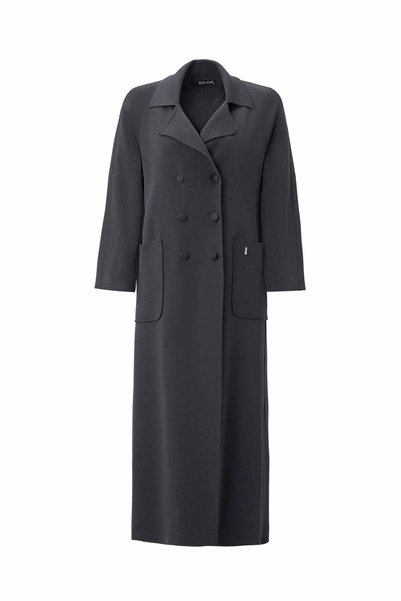 MISS DALIDA T26K-9002 Gömlek Yaka Cepli Triko Hırka VATE-DARK GREY
