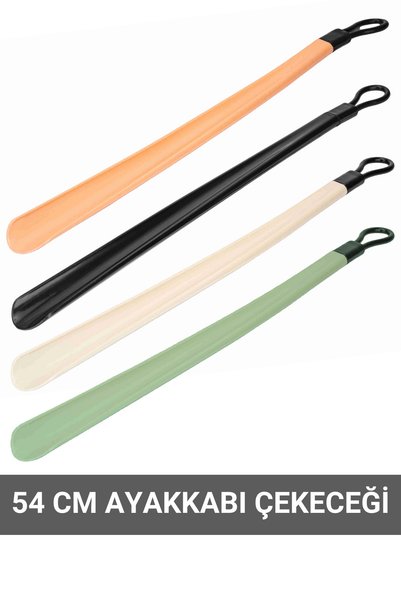 Eynel 54 Cm Askılı Ayakkabı Çekeceği Uzun Plastik Kerata Renkli Ayakkabı Giyme Aparatı