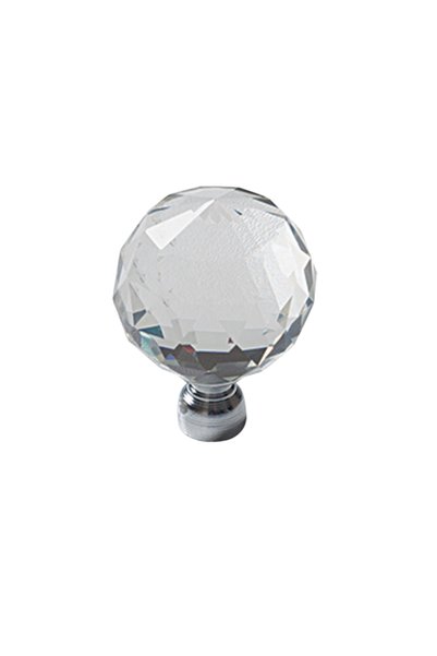 KOÇSAN Crystal 20 mm Diameter Single Hole Handle Luxury Country Kitchen Furni...