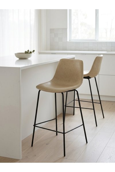 IN HOME STORE Modern Bar Chair with Comfortable Backrest and Stylish Design i...