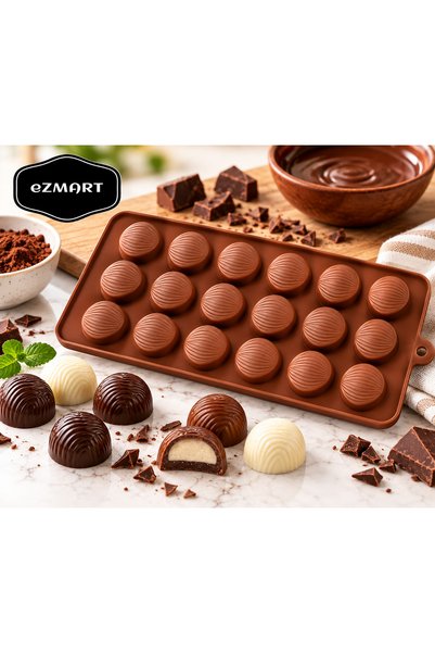 eZmart Formă de silicon pentru praline de ciocolată, bomboane, jeleuri sau cu...