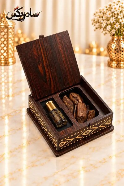 Samrix بوكس بريق –بوكس عود وعطر زيتي للهدايا 10 جرام و6 مل