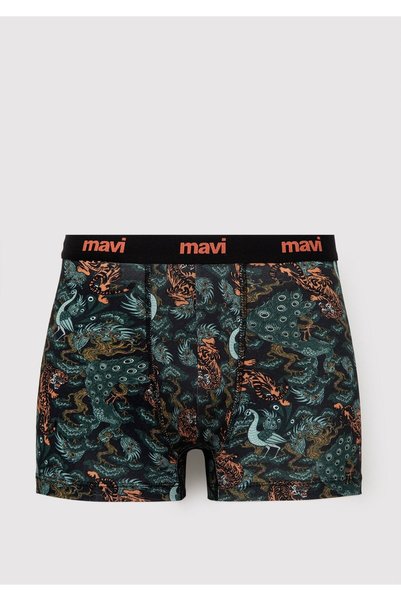 Mavi Baskılı Yeşil Boxer 0912485-85370