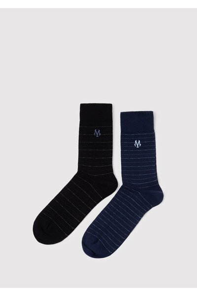 Mavi M Logo 2li Soket Çorap 0912443-900