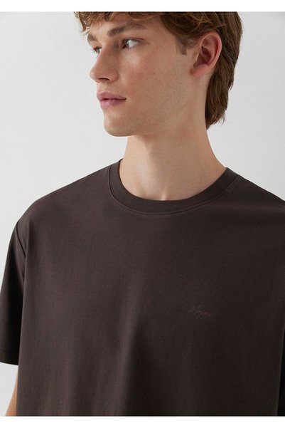 Mavi Mvjns Kahverengi Basic Tişört Loose Fit / Bol Rahat Kesim 0613680-70219
