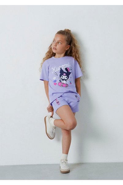 Mavi Kuromi Printed Purple T-Shirt Loose Fit / Comfortable Loose Cut 7610457-...