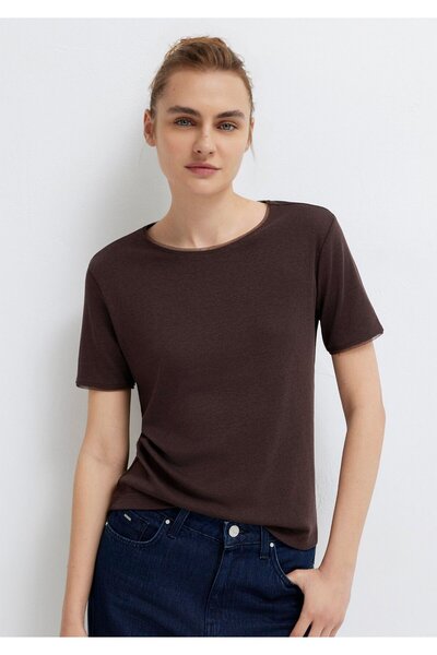 Mavi Brown T-Shirt Slim Fit / Narrow Cut 1614112-70240