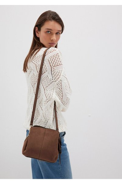 Mavi Faux Suede Brown Crossbody Bag 1913391-80713