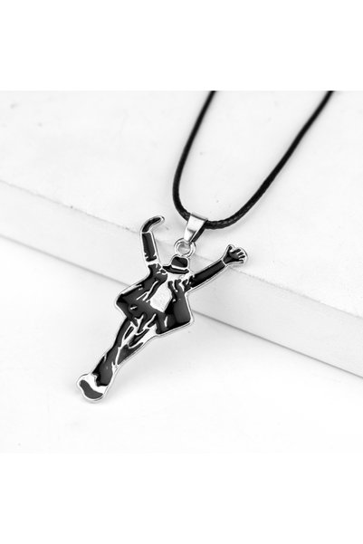 Choice1 RED-BROWN World-class Pop Star Singer MJ Necklace Dancing Michael Jac...