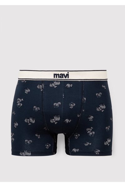 Mavi Zebra Baskılı Lacivert Boxer 0911981-26828