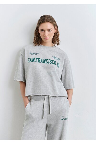 Mavi San Francisco Printed Gray Sweatshirt 1S10384-83096