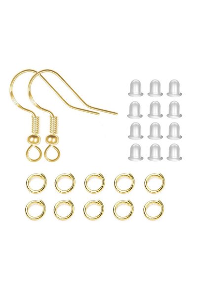 Choice Colorfast gold 925 Sterling Silver Plated Earring Hooks Earring Making...