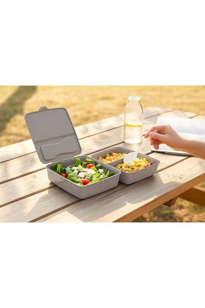 BuradaBuldun Compartmentalized Storage and Food Container – BPA-Free and Heal...