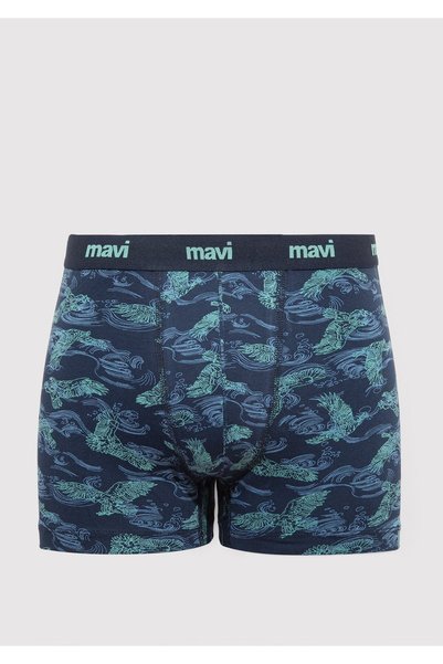 Mavi Kartal Baskılı Lacivert Boxer 092434-33482